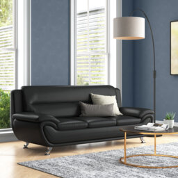 Huseman 3 Seater Faux Leather Sofa