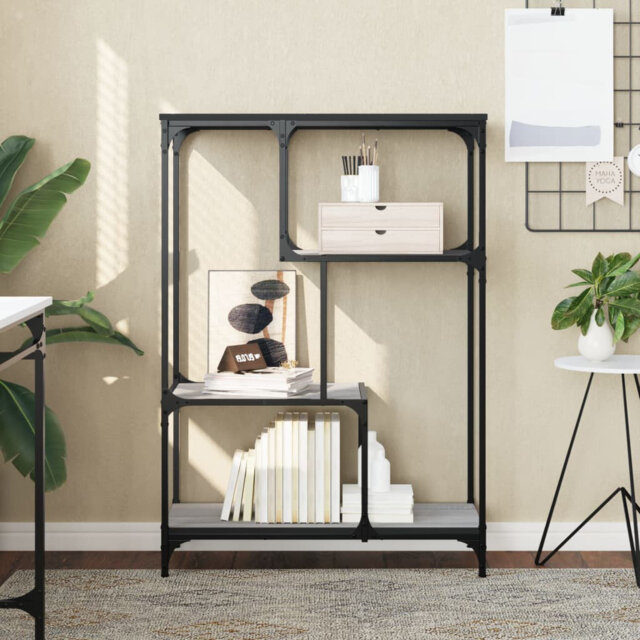 Alfort 115cm H x 81cm W Steel Geometric Bookcase
