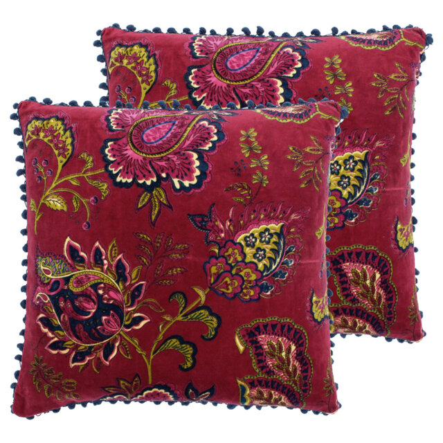 Paoletti Malisa Floral Square Cushion