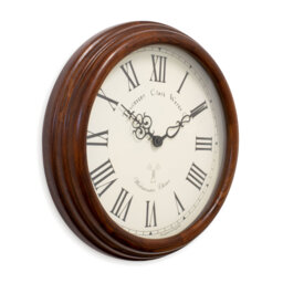 Acctim Lacock Wall Clock Westminster Chime Radio Controlled Energy Efficient Movement Crafted Wood Walnut 39cm