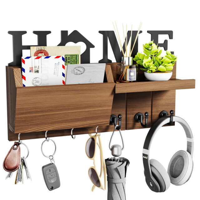 Manufactured Wood Wall Organizer