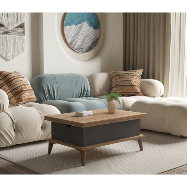 Armory Lift Top Four Leg Coffee Table with Storage