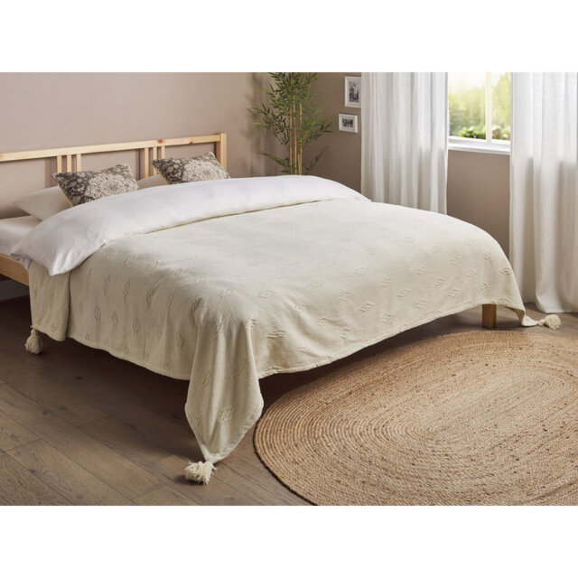 KAZY Cotton Geometric Bedspread