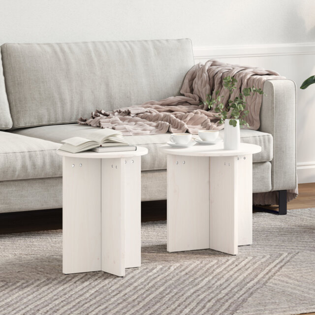 Coffee Table Rustic Furniture Living Room Accent Pine Wood Round