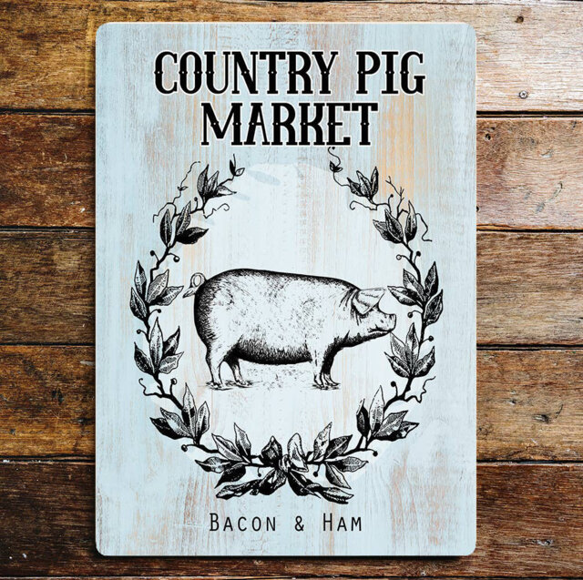 Farm Country Pig Market Wall Décor