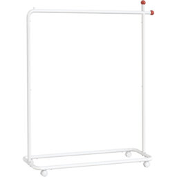 Clothes Rail on Wheels, 1 Hanging Rail, Fabric Shelf