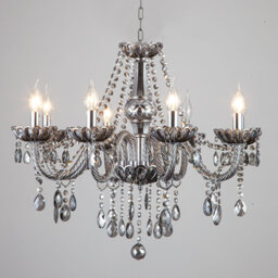 Ames Genuine Grey Crystal Chandelier