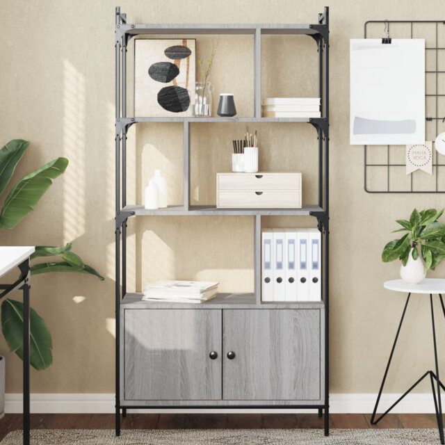Anntonette 154.5cm H x 76.5cm W Steel Etagere Bookcase