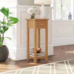 Frazier Rectangular Pedestal Oak Plant Stand