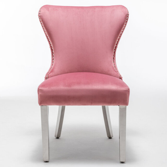 Sewell 45cm H Tufted Velvet Upholstered Wing Back Side Chair