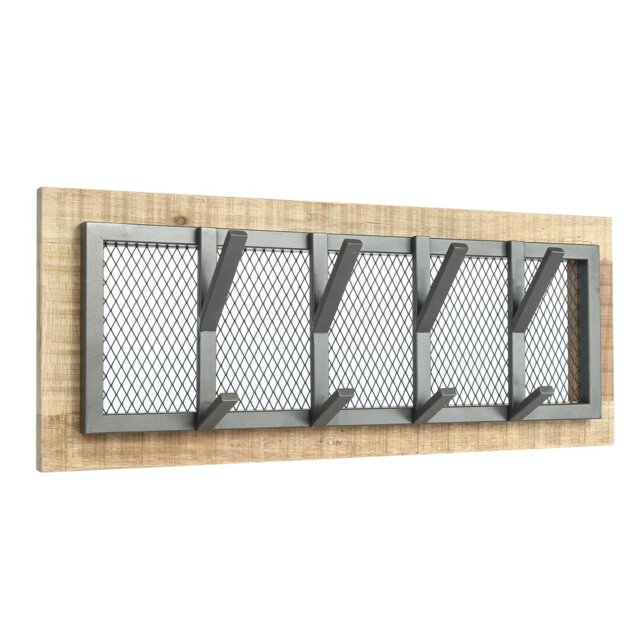 Label51 Coat Rack Crude 75 x 11 x 30cm M Black