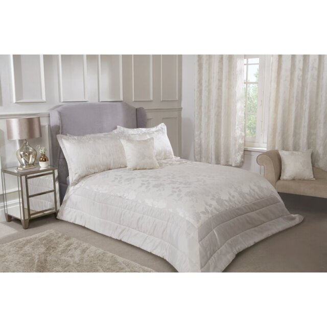 Leah Polyester Floral Bedspread with Pillow Shams Included