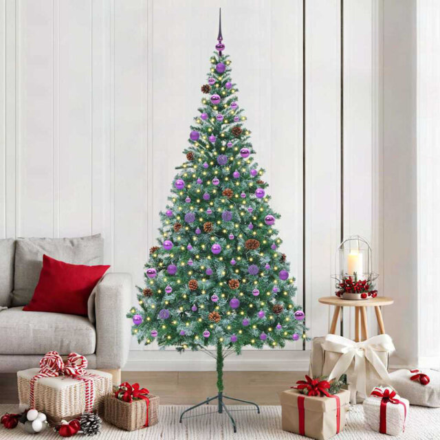 vidaXL Artificial Christmas Tree with Stand Green PVC and Steel
