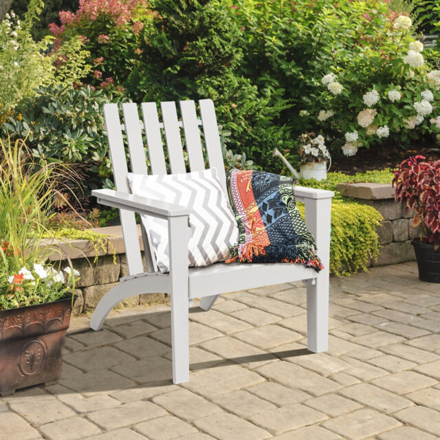 Solid Acacia Wood Adirondack Chair Outdoor Patio Chair Lawn Chair