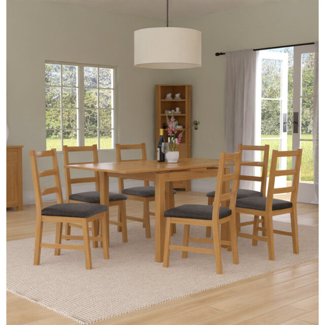 Hatcher 6 - Person Solid Oak Dining Set