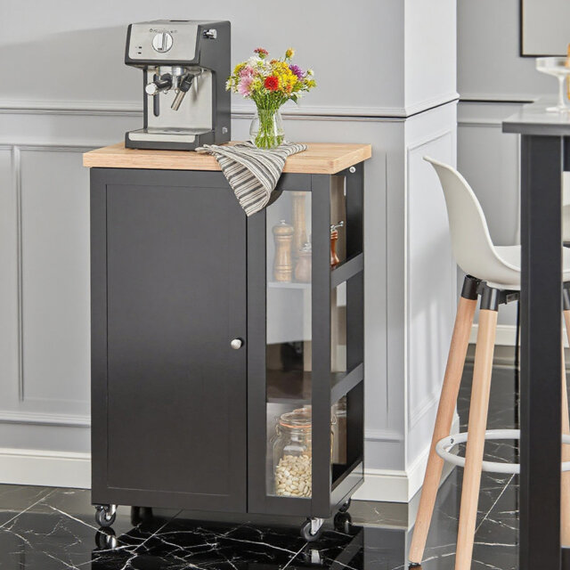 Kingon 60 cm W Kitchen Island with Wheels