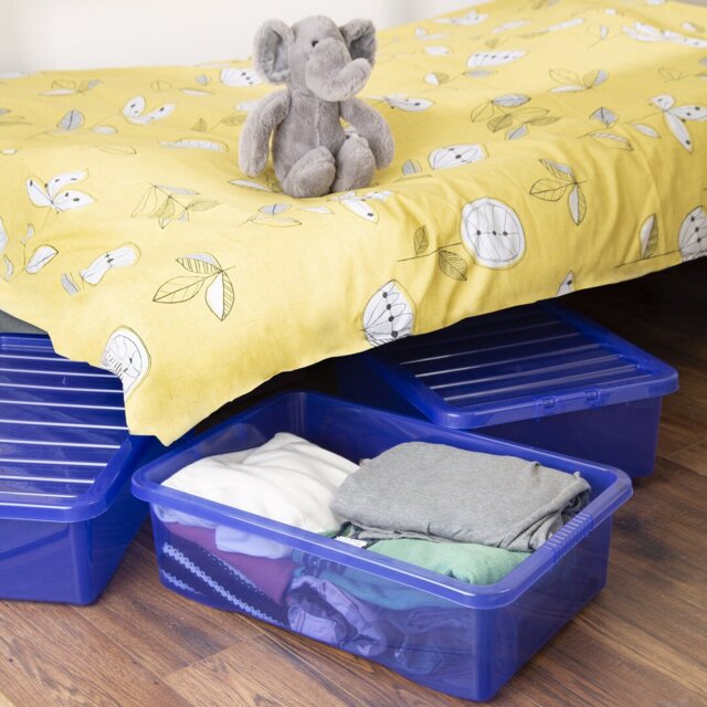 Wham Crystal 32L Plastic Storage Boxe Tint Spectrum