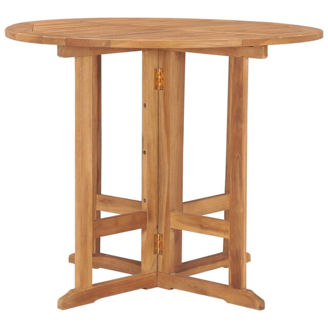 Acalia Round Teak Solid Wood Outdoor Dining Table