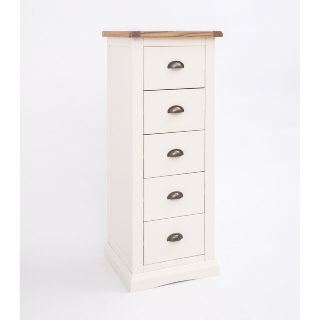 Narrow 5 Drawer 45Cm W Chest of Drawers