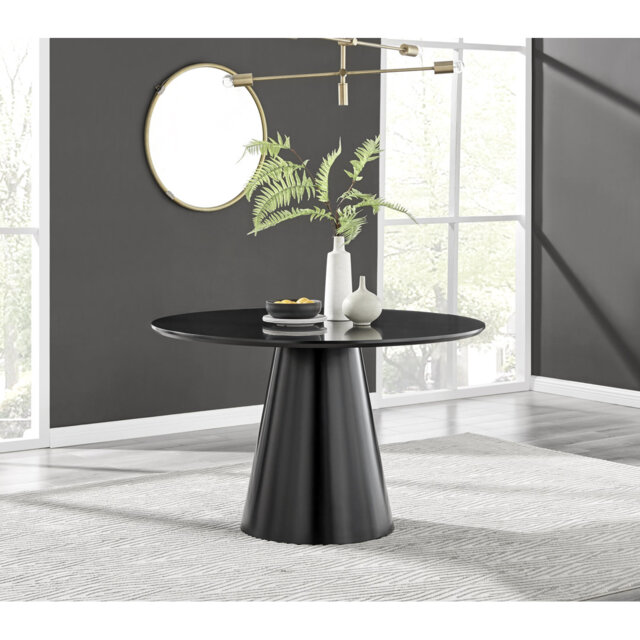 Tierra Statement Pedestal Round Dining Table - Luxury Modern Design