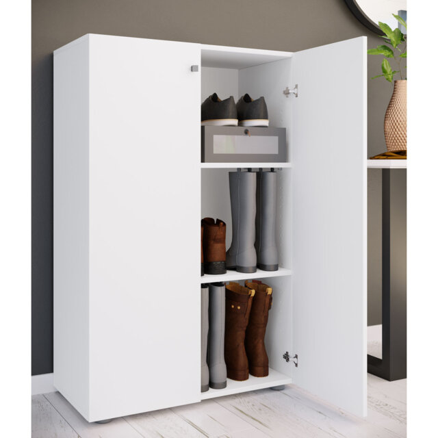 "Union Rustic ""Lona XL"" shoe cabinet with 3 compartments"
