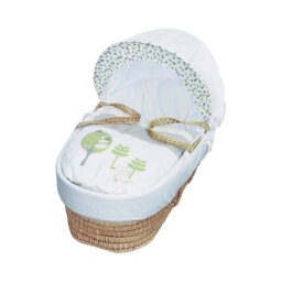 Greenguard Gold Certified Animal Print Cotton Blend Fitted Moses Basket Bedding Set