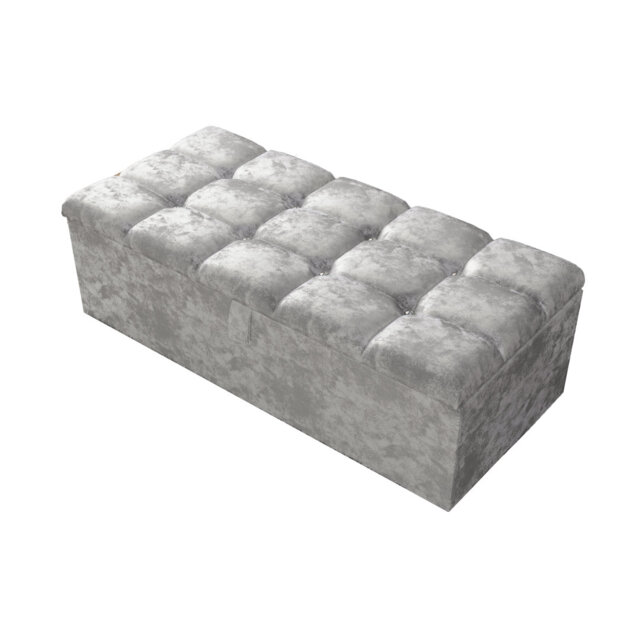 Ontario 102cm Wide Rectangle Geometric Standard Ottoman with Storage