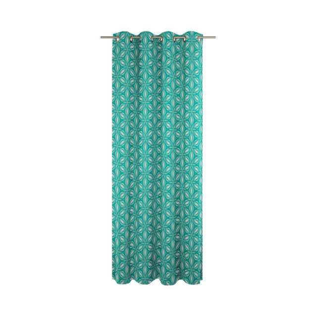 Dellview Retro Floret Eyelet Opaque Curtains