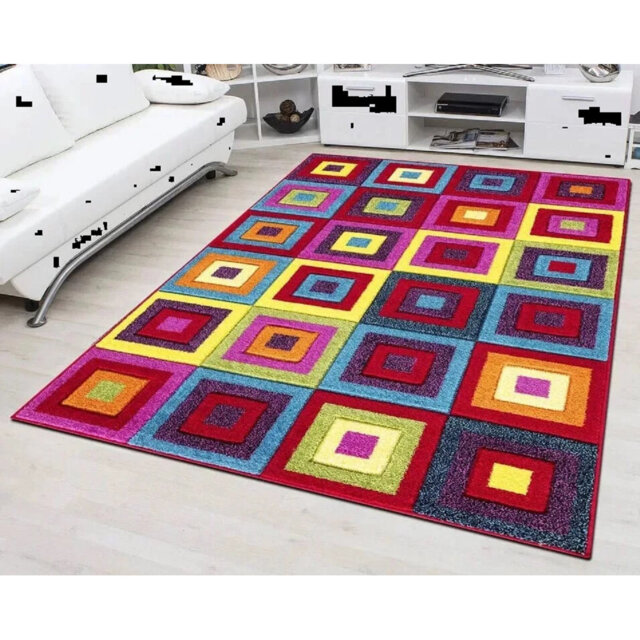 Modern Stylish Multi Colour Hand Carved Area Rugs Soft Living Room Bedroom Carpet Hallway Floor Mat