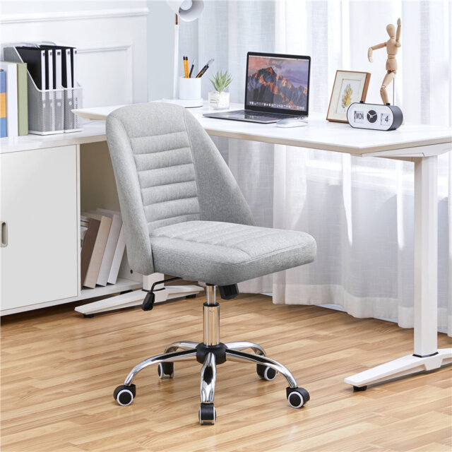 Modern Office Chair with Silver Chrome Base