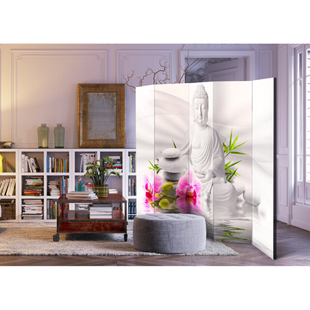 225cm W x 172cm H 5 - Panel One Sided Room Divider Folding Room Divider