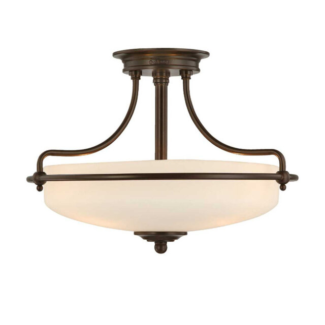 Rockwood Glass Semi Flush Mount