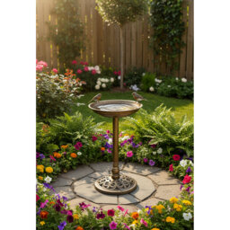 Freestanding Garden Bird Bath For Wild Birds