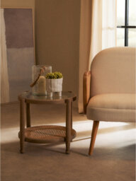 Glass Top End Table