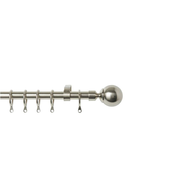 Delio Adjustable 4.83cm Single Curtain Pole