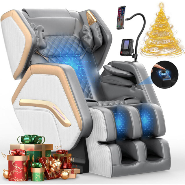 The Newly Upgraded Massage Chair, Zero-gravity Full-body Massage Chair, 14 Massage Rollers, Back and Leg Heating, Back Massage, 8 Airbags, Smart Touch