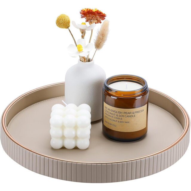 Faux Leather Tray