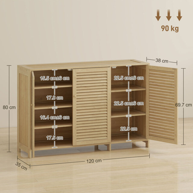 18 Pair Shoe Storage Cabinet
