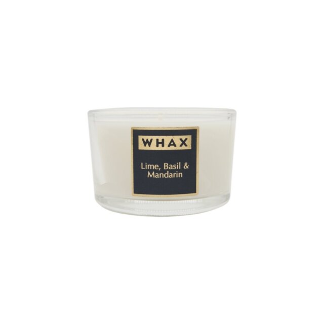 Lime, Basil And Mandarin Scented Jar Candle with Glass Holder