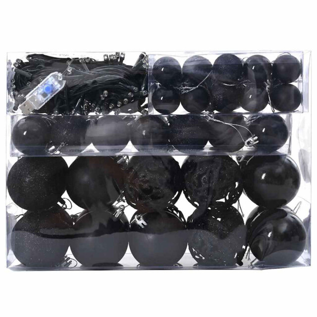 Christmas Bauble Set with 150 LEDs 61 pcs Plastic