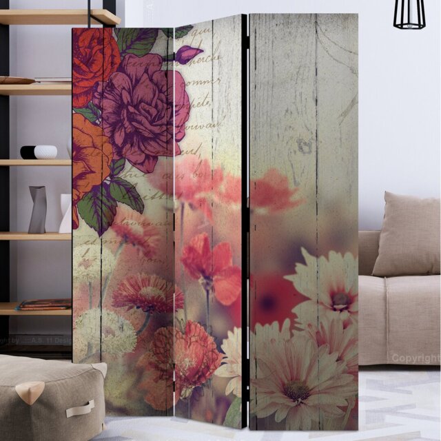 Janig 172cm H Solid Wood Folding Room Divider