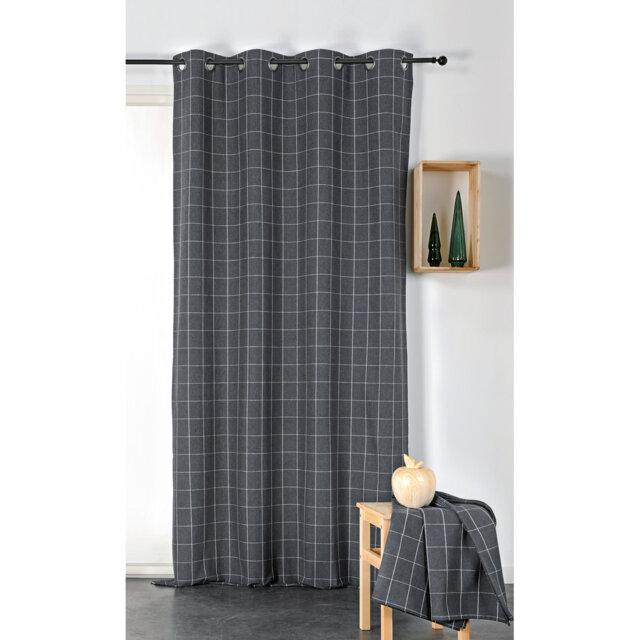 Ellen Eyelet Room Darkening Single Curtain