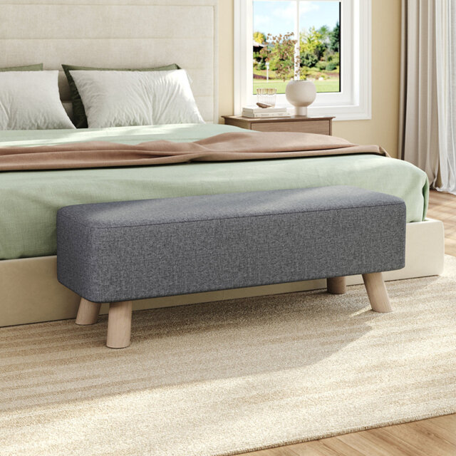 Artis 81cm Wide Rectangle Solid Colour Footstool Ottoman