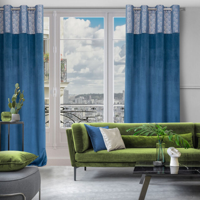 Design 91 Polyester Room Darkening Eyelet Curtains Panel by