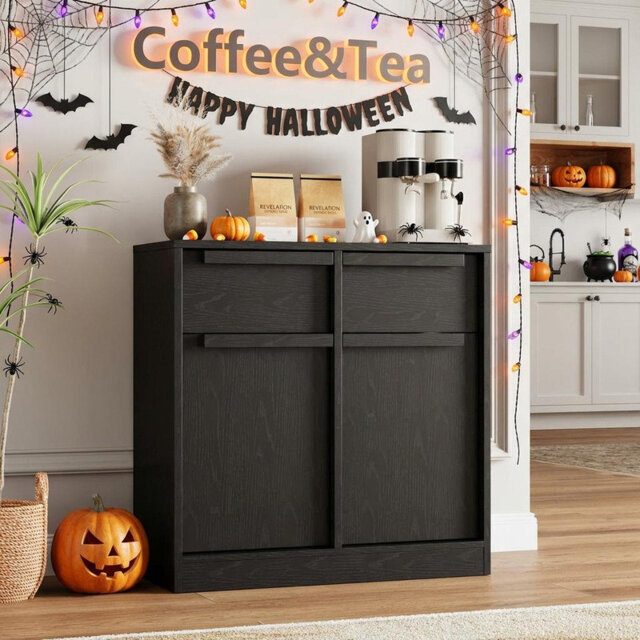 "31.5"" Sideboard Buffet Cabinet with 2 Drawers & 2 Doors, Modern Storage Buffet Table for Kitchen, Dining Room, Living Room, Coffee Accent Cabinet"