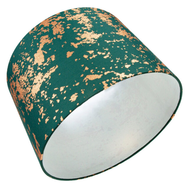 Modern Cotton Fabric Lamp Shade with Delicate Foil Decor for Table or Ceiling