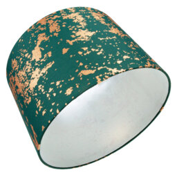 Modern Cotton Fabric Lamp Shade with Delicate Foil Decor for Table or Ceiling