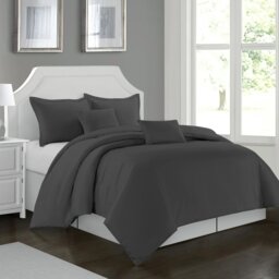 Cathyjo Super Soft Microfibre Reversible 200 TC Plain Duvet Cover Set with Cases