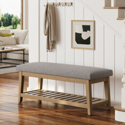 Polyester Upholstered Storage Bench