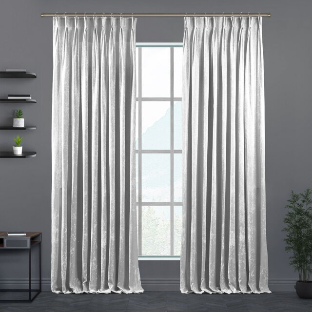 Velvet Semi Sheer Single Curtain Panel